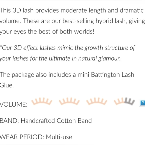 Battington Beauty | 3D Monroe Silk Lashes w/ Glue | Multi-use | NIB - Picture 8 of 10